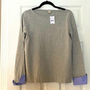 J Crew Init shirt with cuffed sleeves